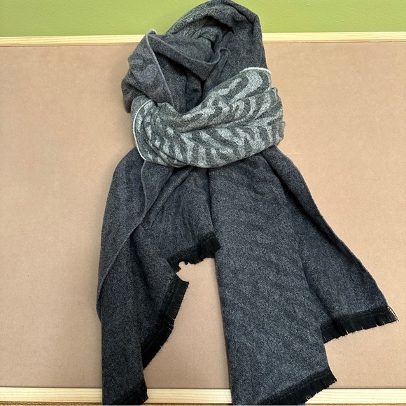 Echo Accessories - Echo New York Grey Ombre Zebra Stripe Winter Scarf